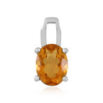 Orange Quartz Silver Pendant
