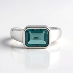 Anello in argento con Fluorite Blu Caraibico