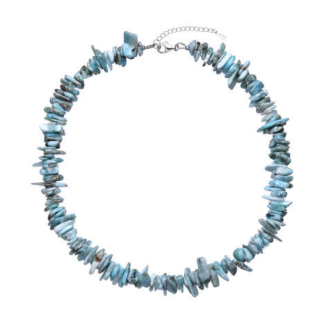 Larimar-Silberhalskette