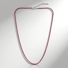 Collana in argento con Rodolite
