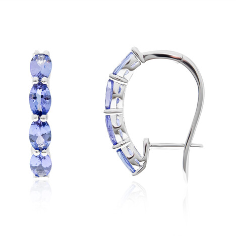 AAA-Tansanit-Goldohrringe