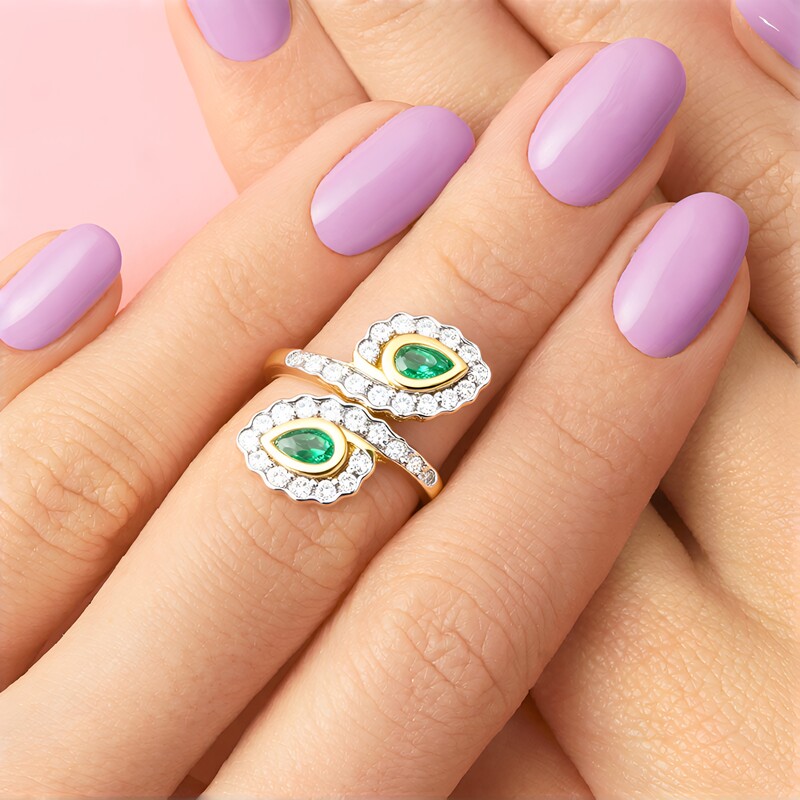 Kolumbianischer Smaragd-Silberring