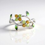 Anello in argento con Peridoto