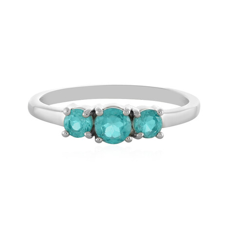 Anillo en plata con Apatita azul