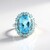 Anello in argento con Topazio Blu Cielo