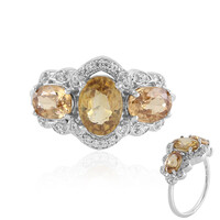 Anello in argento con Zircone Canarino