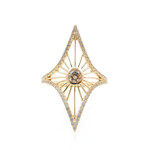 Champagner-Diamant-Goldring (de Melo Gold)