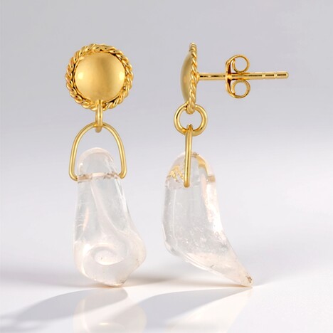 Orecchini in argento con Quarzo Bianco