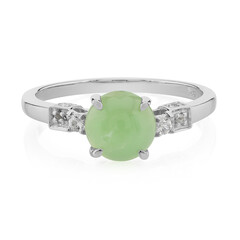 Bague en argent et Chrysoprase impériale