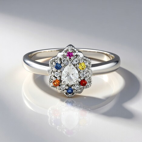 Bague en argent et Zircon