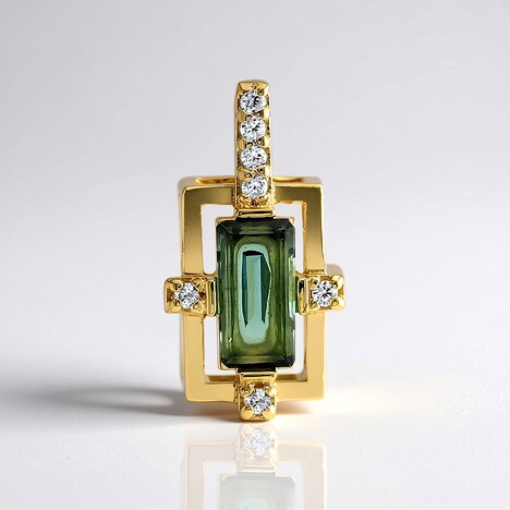 Ciondolo in argento con Indicolite (Adela Silber)