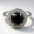 Anello in argento con Ossidiana Fiocco di Neve