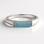 Bague en argent et Aigue-marine du Brésil