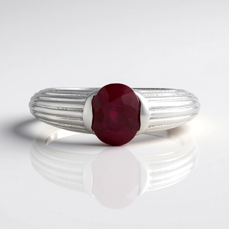 Anello in argento con Rubino del Madagascar (de Melo Essence)