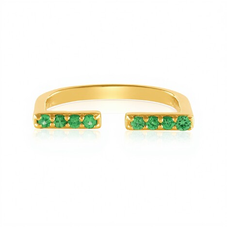 Anillo en plata con Tsavorita de Tanzania (de Melo Essence)