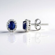 Pendientes en plata con Cianita de Nepal