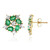 Pendientes en oro con Esmeralda de Rusia