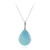 Aqua Chalcedony Silver Necklace