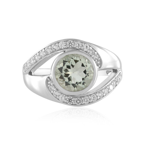 Anillo en plata con Amatista verde (de Melo Essence)