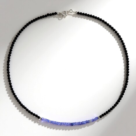 Collier en argent et Spinelle noir