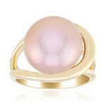 Zilveren ring met een paarse Ming parel (TPC)