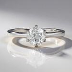 Anello in argento con Topazio Bianco