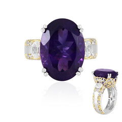 Zilveren ring met een amethist (Gems en Vogue)