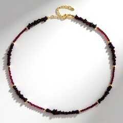 Collana in argento con Granato Mozambico