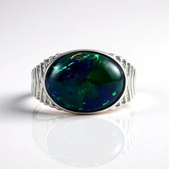 Anillo en plata con Ópalo de Mezezo (de Melo Essence)