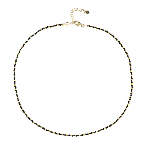 Collar en plata con Hematita dorada