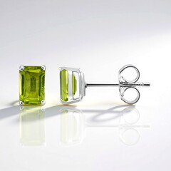 Orecchini in argento con Peridoto