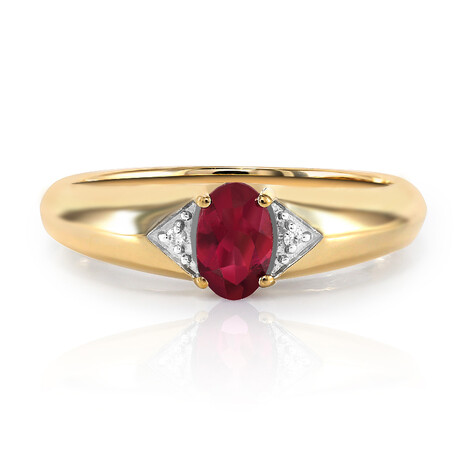 Gouden ring met een rubeliet