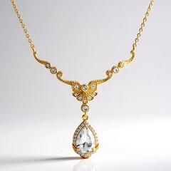 Collana in argento con Topazio Bianco