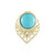 Colgante en oro con Turquesa bella durmiente (Ornaments by de Melo)