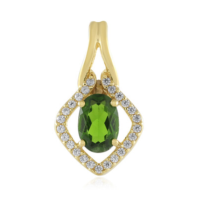 Pendentif en argent et Diopside de Russie
