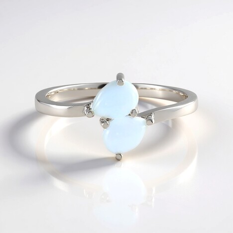 Anello in argento con Acquamarina Brasiliana
