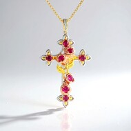 Collana in argento con Rubino della Birmania (Gems en Vogue)