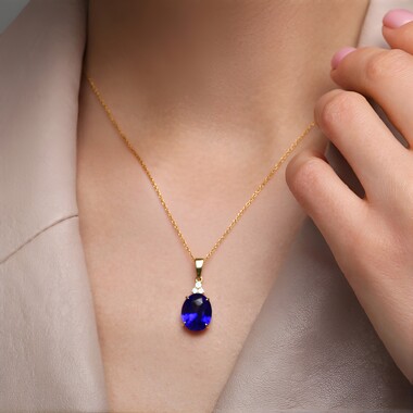 Collana in oro con Tanzanite AAA (CIRARI)