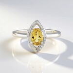 Anello in argento con Berillo Giallo