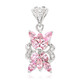 Pendentif en argent et Saphir Padparadscha