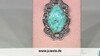 Colgante en plata con Turquesa azul del Mohave Kingman (Faszination Türkis)