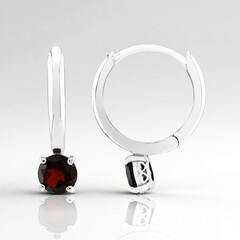 Orecchini in argento con Granato