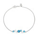 Bracciale in argento con Topazio Blu Londra