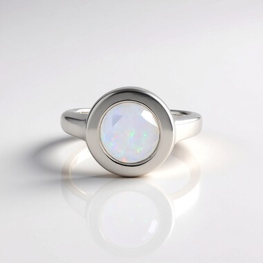 Anillo en plata con Ópalo de Welo