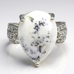 Anello in argento con Agata Dendritica