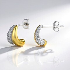 Orecchini in argento con Zircone (Adela Silber)