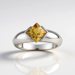 Anello in argento con Zircone Giallo