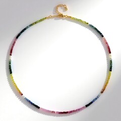 Collana in argento con Zaffiro Fancy