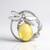 Ciondolo in argento con Ambra Baltica Limone (dagen)