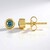 Orecchini in argento con Diamante Blu I2